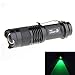 Ultrafire® 7W 300LM CREE Q5 LED 3-Mode Mini Black Shell Portable Flashlight Torch Adjustable Focus Zoom Lamp (3 Mode Green)