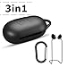 YICTONE Case for Galaxy Buds 2019, 3 in 1 Silicone Accessories Set Protective Cover, Shockproof Silicone Case Cover for Galaxy Buds Plus 2020 - with Keychain/Anti-Lost lanyards (Black)