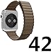 Apple Watch Band 42mm, BRG Leather Loop with Adjustable Magnetic Closure iWatch Band Replacement Bracelet Strap for Apple Watch Series 1 Series 2 Sport and Edition 42mm Medium - Brown