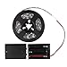 Led Strip Lights Sunsbell Battery Operated Flexible Light Strips, SMD 3528 IP65 Waterproof Super Bright LED Tape Light, with Battery Box, Cool White Indie Room Decor(2M, 6.5FT)
