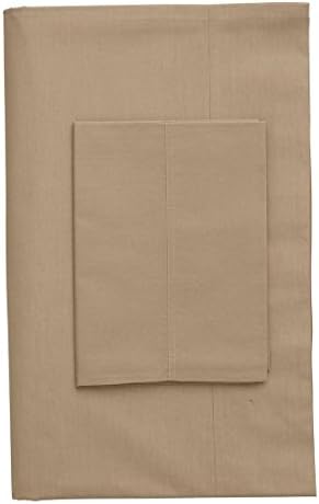 Classic Percale Flat Sheet, Twin, Sand