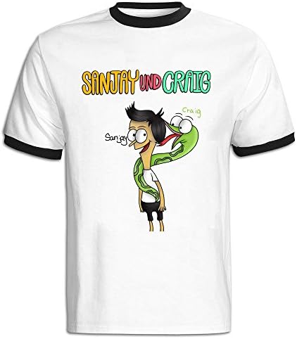 Stammer Sanjay And Craig Men Contrasting Thread T-shirt O Neck Retro