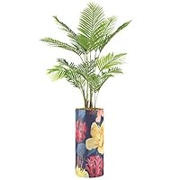 SIGNWIN Areca Palm Tree with Blue Hummingbird and Multicolor Magnolia Flowers Birds Plants Minimalism Zen Colorful Ultra for Living Room, Bedroom, Office - X-Large 5 Feet (60