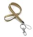 WigsPedia Deluxe Durable PU Leather Necklace Lanyard for ID Badge Holder, Key fob Cell Phone, Key, USB, Camera (Gold)