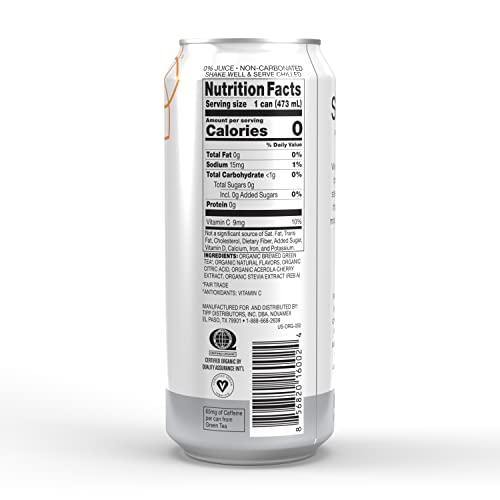 Steaz Organic Zero Calorie Iced Green Tea, Peach Mango, 16 FL OZ (Pack