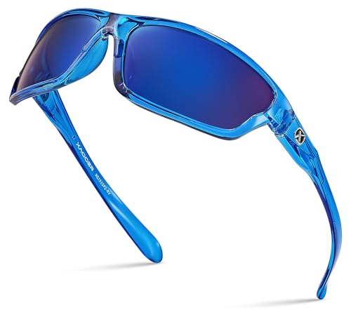 Xagger Polarized Wrap Around Sport Sunglasses for Men Women TR90 Frame