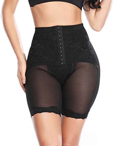 Vaslanda Seamless Mesh Tummy Control Panty, Double Compression High Waist Girdle, Butt Lifter Thigh Shaper for Women