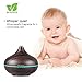InnoGear 500ml Aromatherapy Essential Oil Diffuser Wood Grain Aroma Diffusers Cool Mist Humidifier with Timer Adjustable Mist 7 Color Changing Night Lights Waterless Auto Shut-off for Home Office Yoga