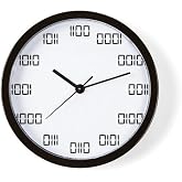 CafePress Binary Clock 10" Wall Clock for Livingroom, Kitchen, or Office