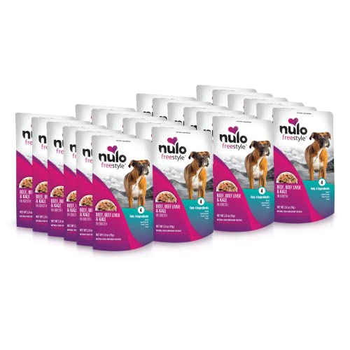 Nulo Freestyle Beef, Beef Liver, & Kale in Broth Real Meat Dog Food Topper, 2.8…
