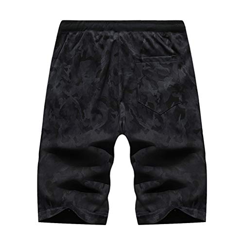 Allywit Mens Printed Camouflage Quick Dry Beachwear Drawstring Sports Running Shorts - Thumbnail 5
