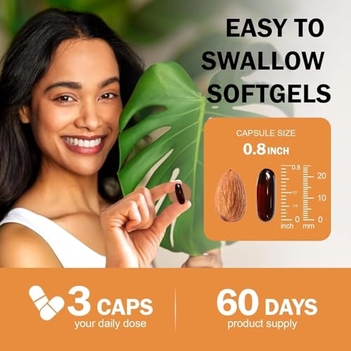 KITABIO Pumpkin Seed Oil Capsules | Pumpkin Seed Oil with Saw Palmetto - Cold-Pressed | Easy-to-Swallow Softgels – Resealable Package | Non-GMO - 180 Pc/1 Bag (Z-1)