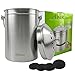 Compost Bin Countertop, Composter Bucket with Lid Abakoo 1.6 Gallon Stainless Steel Kitchen Waste Pail Plus 4pcs Bonus Charcoal Filters Clean & Odor Free