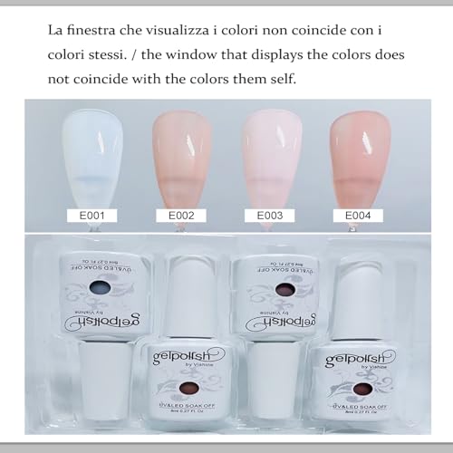 Vishine 4Pcs Jelly Nude Pink Milky White Rose Gel Nail Polish Set Sheer Clear Crystal Translucent French Manicure Gel Nail Polish Kit 8ML - Image 6