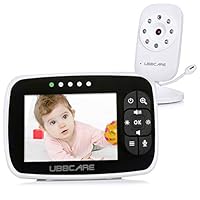 Home Video Baby Monitors with Camera and Audio 3.5" Large LCD Screen Night Vision Two Way Talk Monitoring System Baby Monitor Baby Shower Gifts