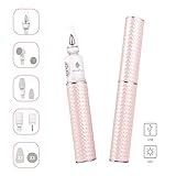 Upgraded Version 7 in 1 Rechargeable Electric Manicure Pedicure Set, MiroPure Professional Nail Drill Kit with LED Light for Salon-Quality Grooming of Hands & Feet
