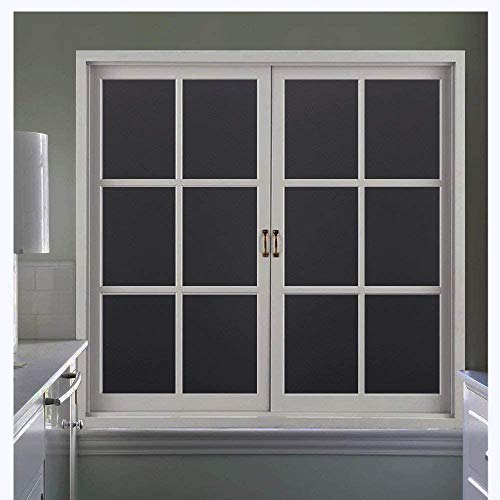 rabbitgoo Total Blackout Window Film, Light Blocking Window Coverings Static Cling Room