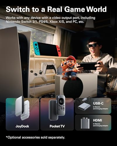RayNeo Air 3s Pro AR/XR Glasses - 201'' 1200 Nits 120Hz HueView 2.0 Video Display, Smart Gaming Glasses for iPhone 17,16,15/Android/Mac/Switch 2/PS5/SteamDeck - Next-Gen Personal Theater