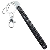 Womdee(TM) Fashion Rhinestone Crystal Bling Wrist Strap Key Chain-Black With Womdee Accessory