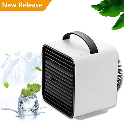Personal Air Conditioner Fan Mini Small Air Cooler Humidifier Purifier 3 in 1 Multi-functional USB Rechargeable Summer Air Cooler 3 Speed Adjustable