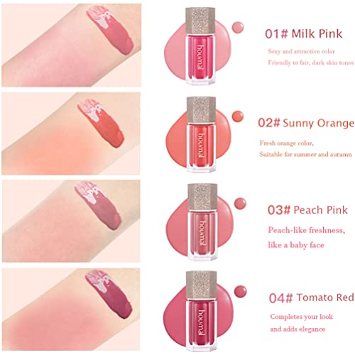 SOFT CREAM BLUSH STICK, LIQUID BLUSH MAKEUP FOR CHEEKS, MULTI SHEER BIG BRUSH LIQUID SKIN TINT STICK FOR EYES AND LIPS, LONG-WEARING, NATURAL-LOOKING,BLENDS PERFECTLY ONTO SKIN (MILK PINK)