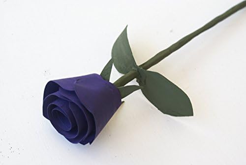 Purple Rose handmade of wood for Five year anniversary, Birthday, Get well soon or romantic gift