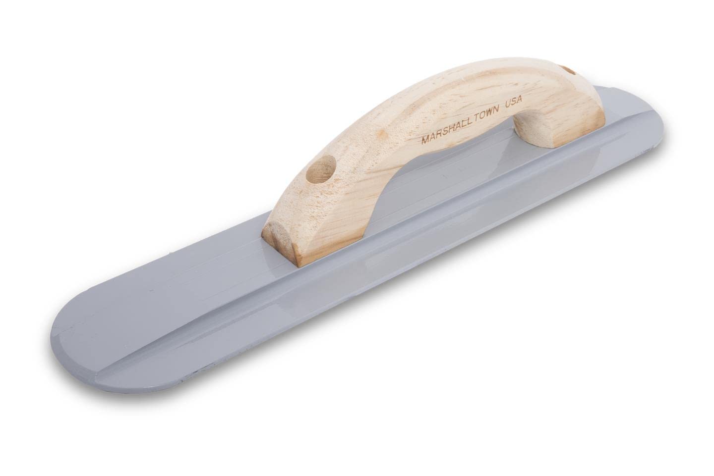 Marshalltown Hand Smoother with Wooden Handle, Made of Magnesium, for Floor and Concrete, Size of Smoother: 406 x 79 mm