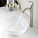 VAPSINT Ellipse Porcelain White Ceramic Above Counter Bathroom Vessel Sink
