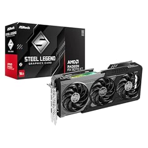 ASRock AMD Radeon RX 9070 XT Steel Legend Dark 16GB GDDR6 256ビット