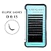 Ellipse Eyelash Extensions 0.15mm D Curl 8-15mm Mixed Flat Eyelash Extension supplies Light Lashes Matte Individual Eyelashes Salon Use Black Mink False Lashes Mink Lashes Extensions(D-0.15-MIXED) primary