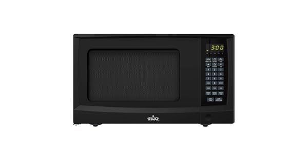 Amazon.com: Rival 0.9-cu ft Horno de microondas, color negro ...