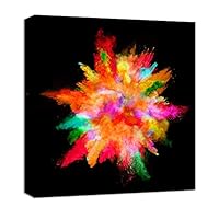 Canvas Wall Art Colorful Powder Canvas Prints Home Artwork Decoration for Living Room,Bedroom - 12x12 inches