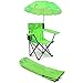 Redmon Umbrella Camping Chair with Matching Shoulder Bag, Lime Green