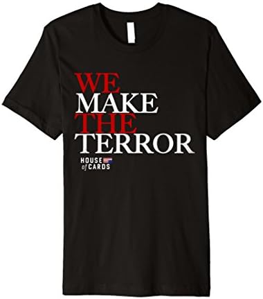 Mens House of Cards We Make The Terror T-Shirt Small Black