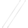 AOOCEEPAW 17 Inches 2 Pieces Blind Wand, Vertical Blinds Replacement Parts, Tilt Wand Replacement, Clear Blind Rod with Hook and Grip, Plastic Blind Opener, Long Window Blind Stick Tilt Rod