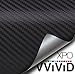 VViViD XPO Dry Carbon Black Vinyl Wrap Decal Sheet (3"x4" Sample)