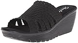 Skechers Cali Women's Parallel-Milk And Honey Wedge Sandal, Black, 8.5 US/8H M US