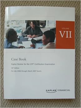 Case Book Kaplan Review For The Cfp Certification