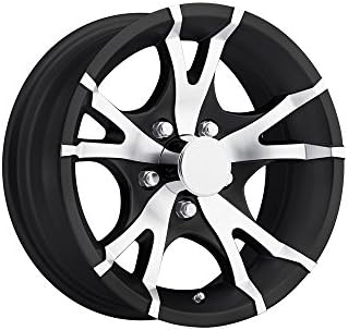 SENDEL T07 ALUMINUM TRAILER WHEEL WITH BLACK MACHINED FINISH 13X5.5 5X4.50(114.3)  +0 3.19