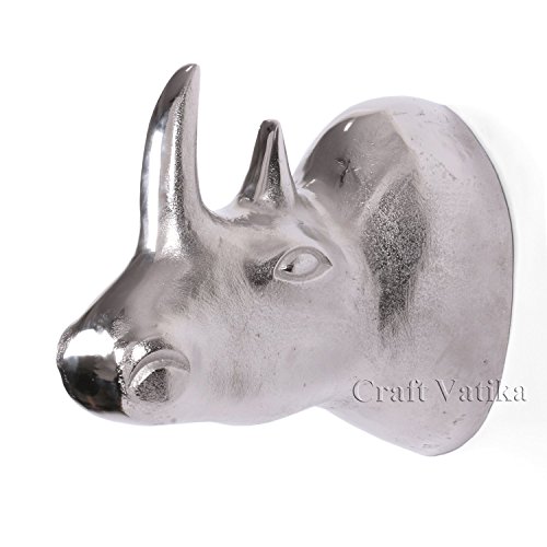 Buy Collectible India Large Rhino Metal Wall Head Wall Hanging Animal