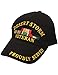EAGLE EMBLEMS, INC Military Veteran Proudly Served in Desert Storm Baseball Style Hat Cap,Black,One Size