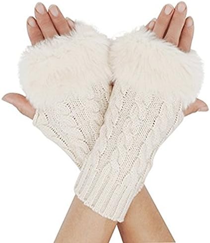 Vivoice Women Fingerless Gloves - Mitten Winter Gloves Warmer Knitted Gloves for Outdoor
