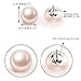 EVER FAITH 925 Sterling Silver AAA Pink Freshwater Cultured Pearl Button Stud Earrings - 8MM