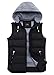 ZSHOW Men's Puffer Vest Removable Hooded Vest Outdoor Winter Vest