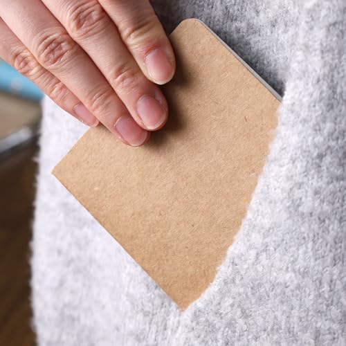 Koogel 32 Stück Klein Blanko Notizbücher, Notizbuch Journal Tagebuch Notizblöcke Schulhefte 13 x 9cm Notizbücher mit Kraftpapier-Einband Braun