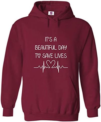 Funny It's A Beautiful Day to Save Lives Nursing Nurse Kind Heart Cool Hoodie