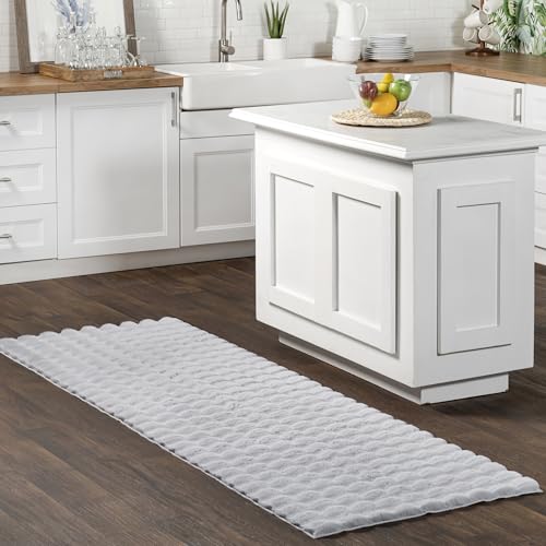 nuLOOM Jeni Silver, 2'6" x 10', Solid Faux Rabbit, Fluffy and Cozy, High Traffi…