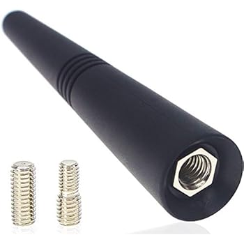 JDM Mini 5/" Stubby Carbon Fiber Aluminum Vehicle AM//FM Black Car Antenna A613