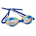 Splaqua Kids Swim Goggles for Boys and Girls - Adjustable Straps, Silicone Eye Seal, UV Protection and Anti Fog Lenses Swimming Goggle - Blue Tie Dye