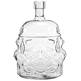 AUTHOME Transparent Creative Star Wars 700ml Whiskey Flask Carafe Decanter，Stormtrooper Glass Bottle ，Wine Decanters，Whiskey Carafe,Awakens Helmet Glass Cup Heat-Resistance Cup or Whisky, Beer, Brandy